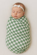 Sage Check Swaddle