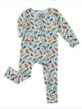 PoshTOT Lizards & Bugs Bamboo Baby Convertible Zippy Romper